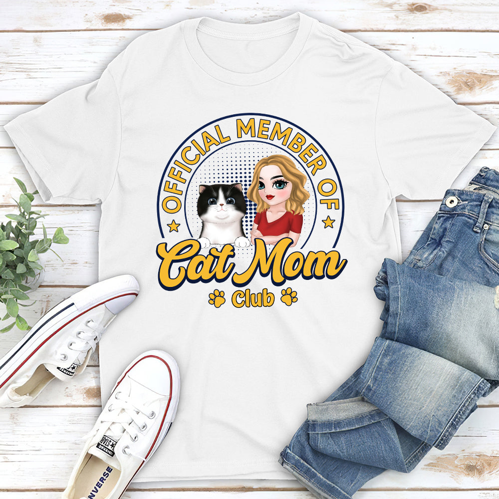 Member Of Cat Mom Club - Personalized Custom Unisex T-shirt