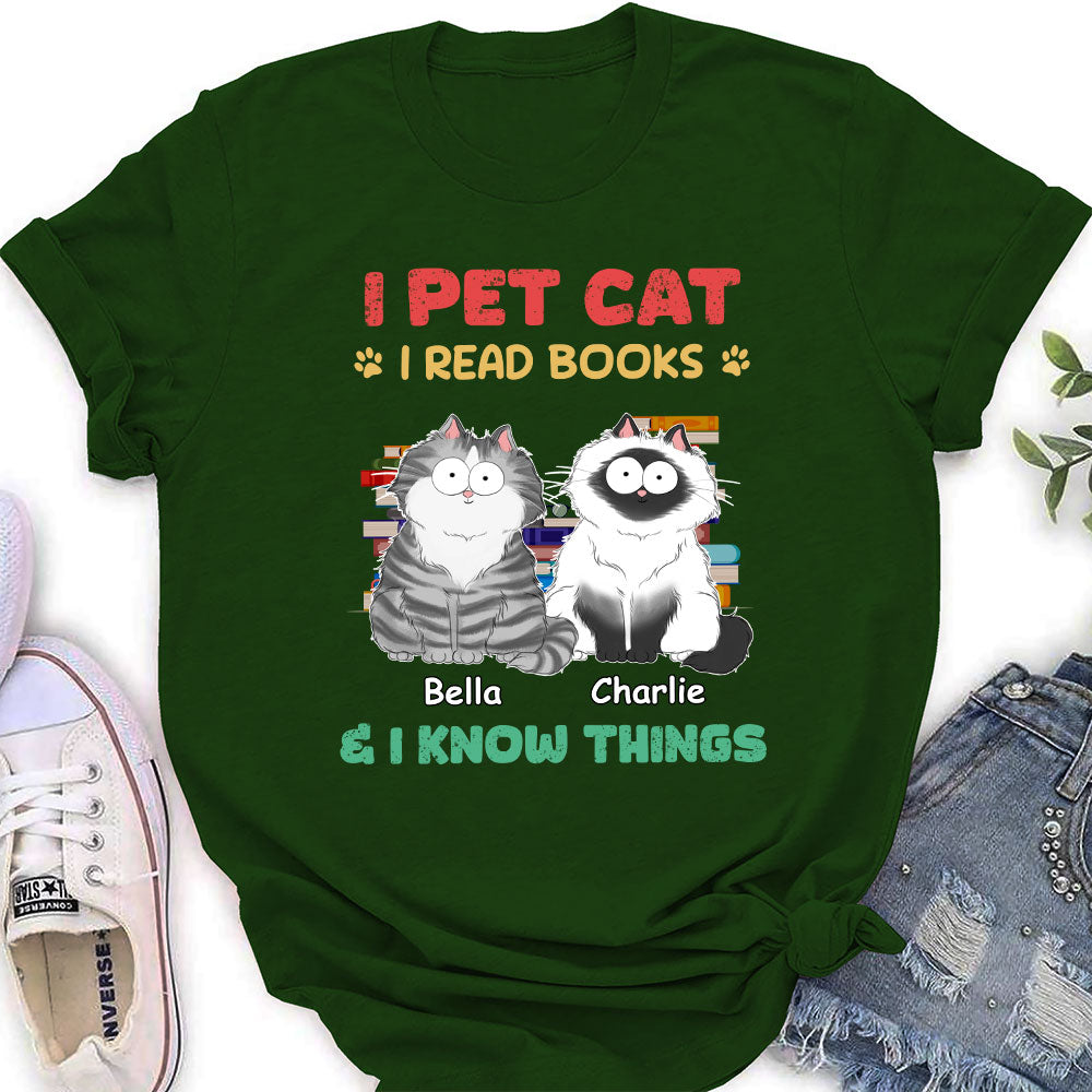 I Pet Cats - Personalized Custom Women's T-shirt