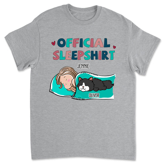 Cat Official Sleepshirt - Personalized Custom Unisex T-shirt