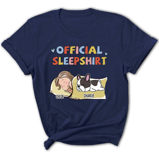 Sleeping Dog Sleepshirt Version 2 - Personalized Custom Women's T-shirt