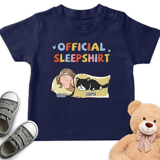 Sleeping Cat Sleepshirt - Personalized Custom Youth T-shirt
