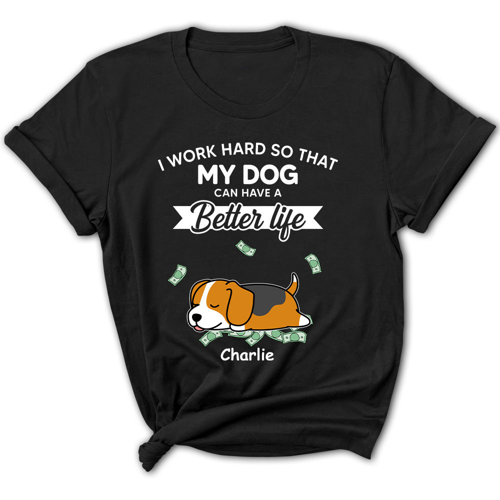 Work Hard For My Baby - Personalized Custom Women's T-shirt