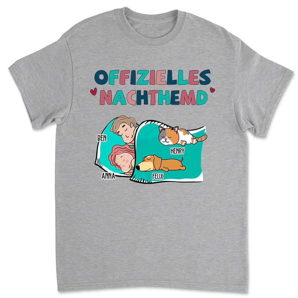 Nachthemd Haustiere Für Paare - Personalisiertes Premium T-Shirt