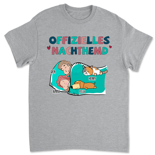 Nachthemd Haustiere Für Paare - Personalisiertes Premium T-Shirt