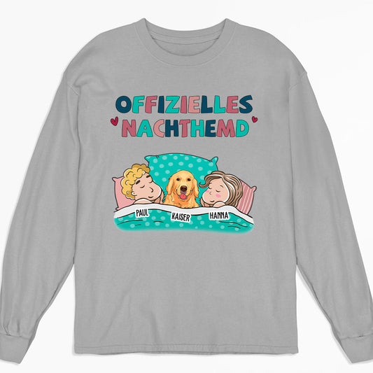 Offizielles Nachthemd Für Paare - Personalisiertes Langarm T-Shirt
