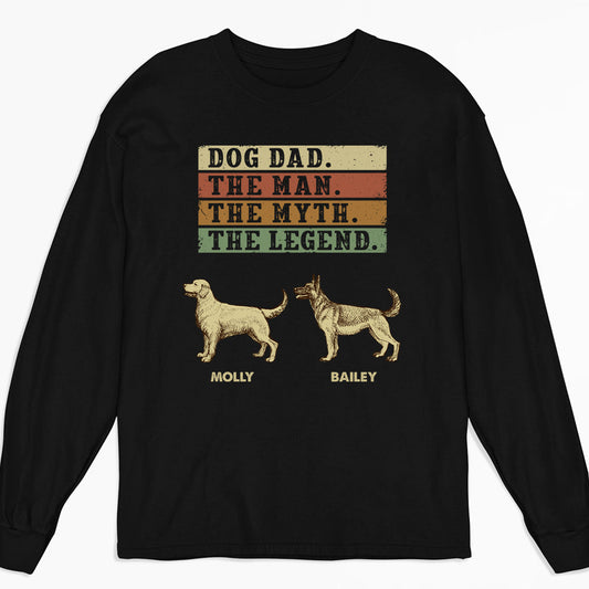 Man Myth Legend - Personalized Custom Long Sleeve T-shirt