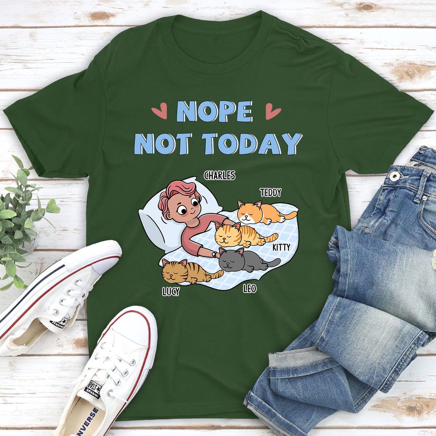 Nope Not Today Chibi - Personalized Custom Unisex T-shirt