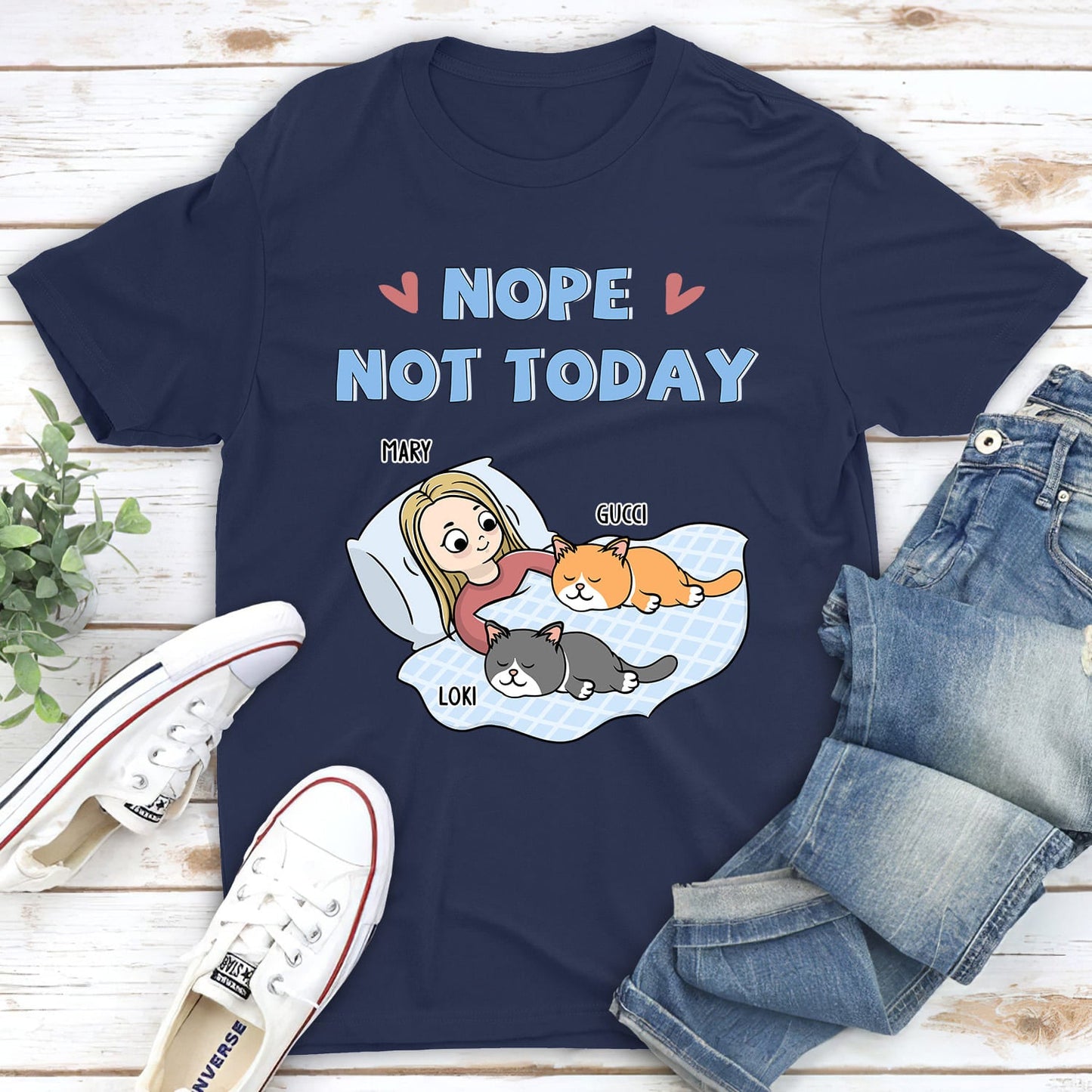 Nope Not Today Chibi - Personalized Custom Unisex T-shirt