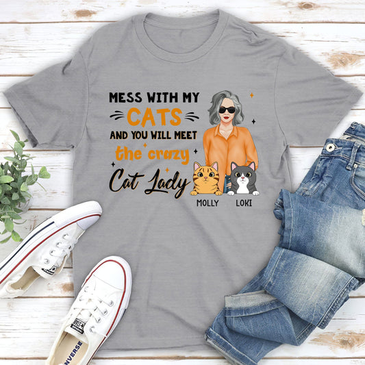 Mess With My Cat - Personalized Custom Unisex T-shirt