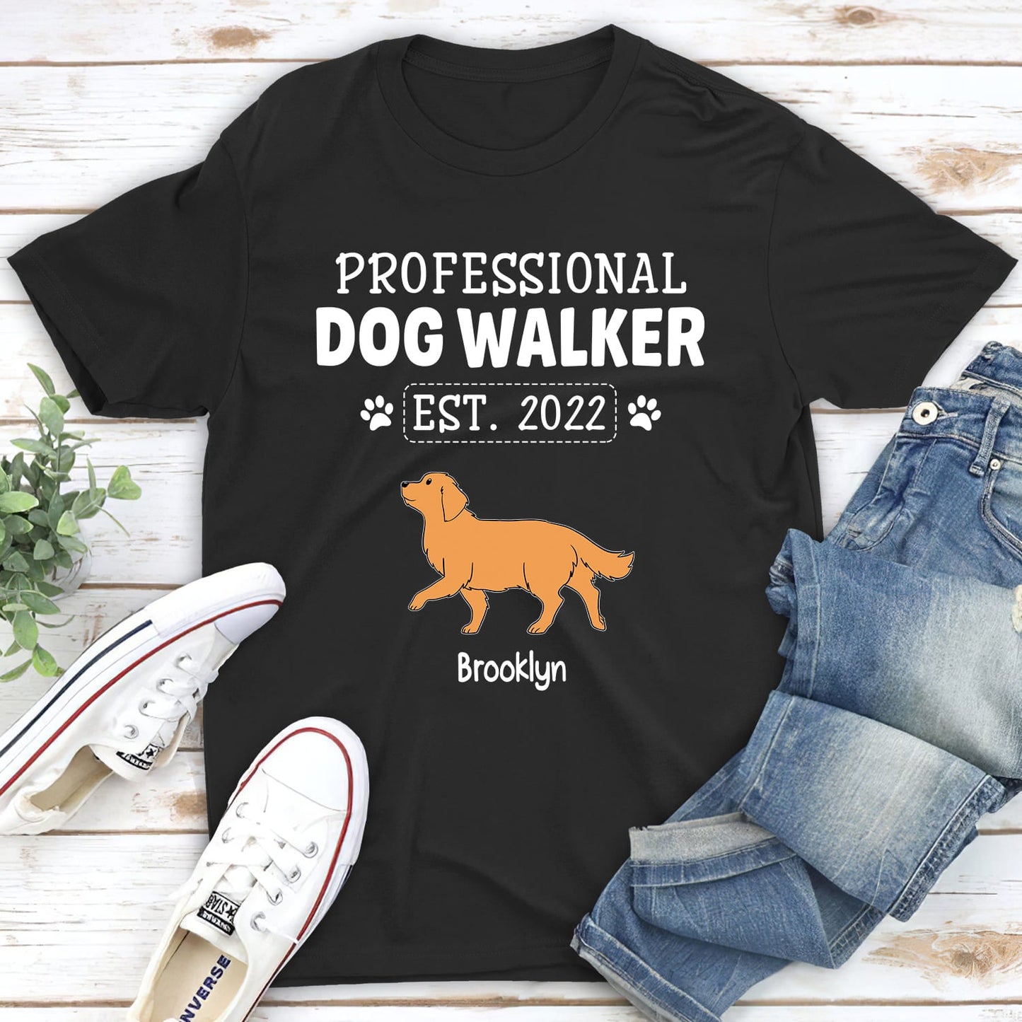 Professional Dog Walker - Personalized Custom Unisex T-shirt