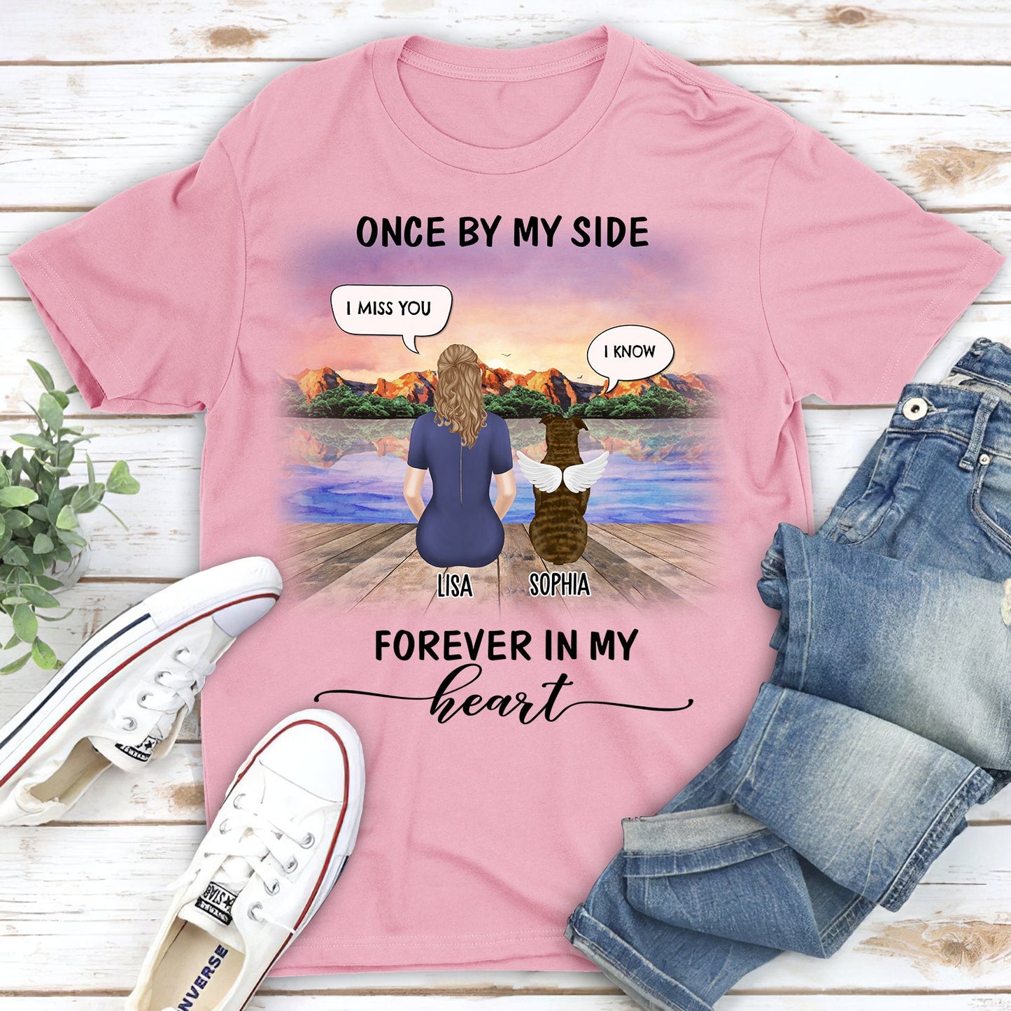 Once By My Side Speech Sunset - Personalized Custom Unisex T-shirt