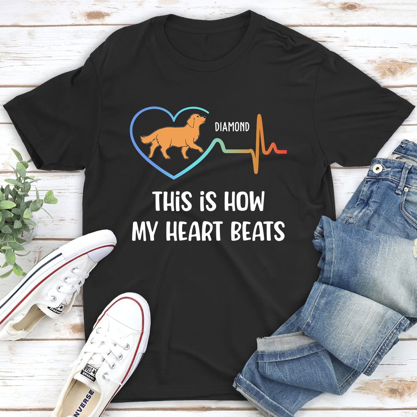 My Heart Beats - Personalized Custom Unisex T-shirt