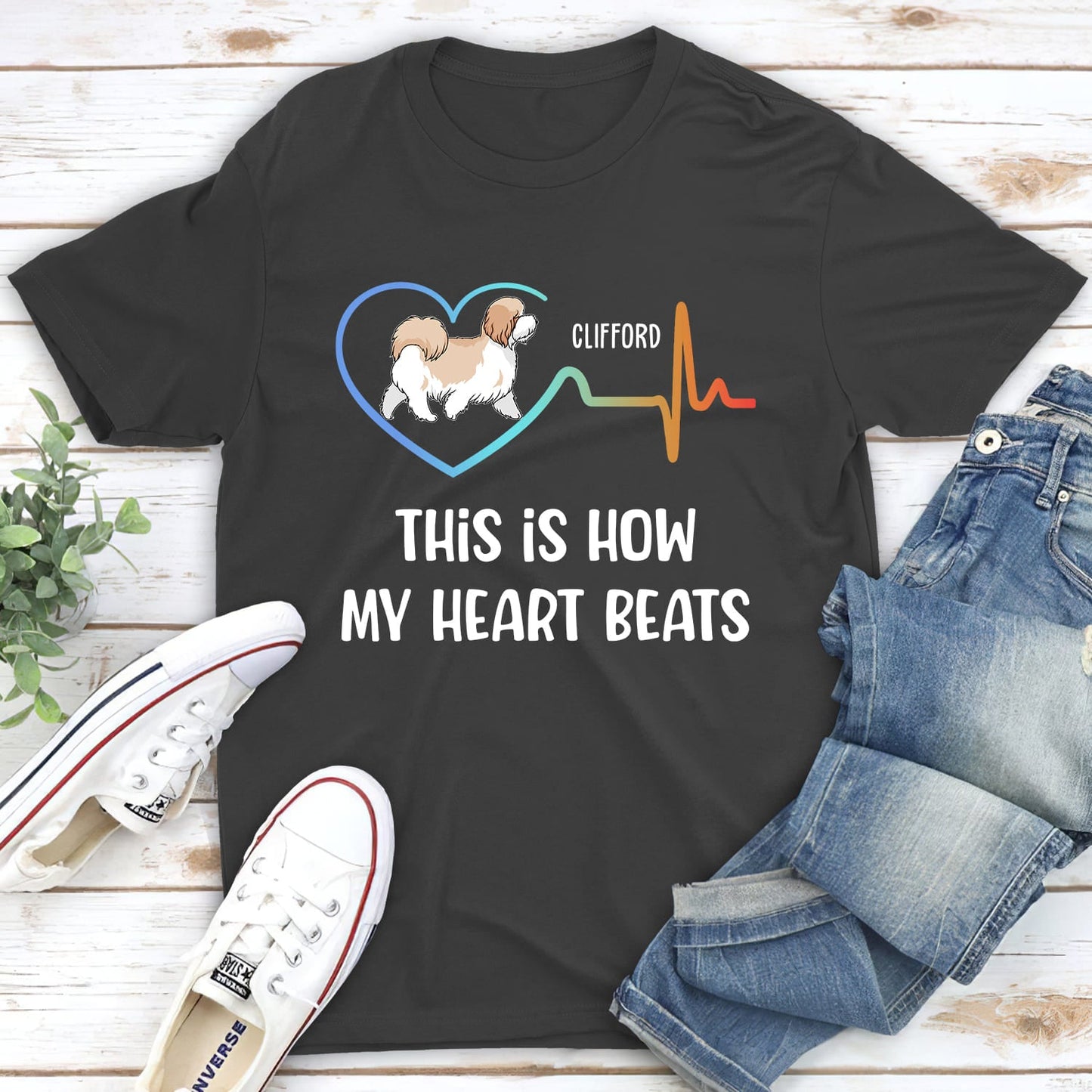 My Heart Beats - Personalized Custom Unisex T-shirt