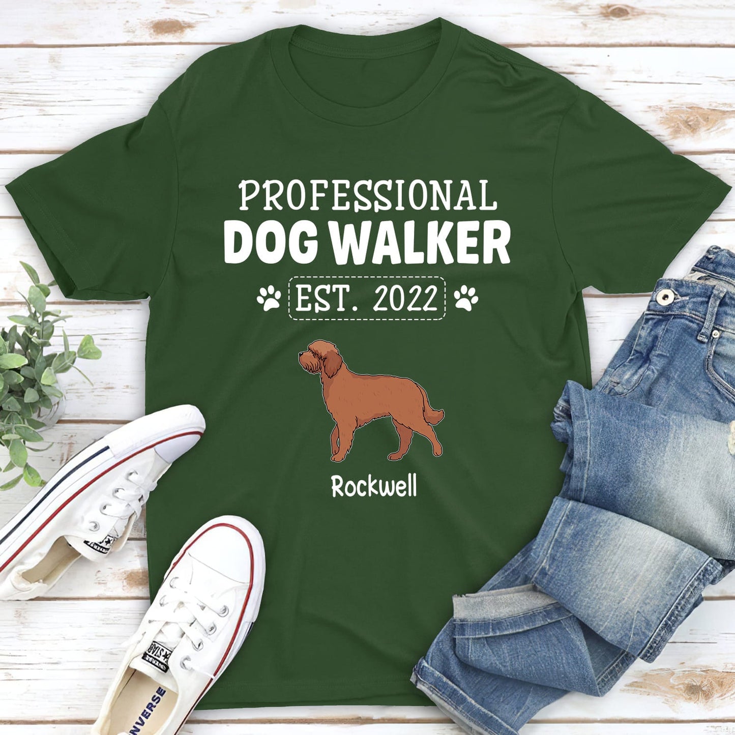 Professional Dog Walker - Personalized Custom Unisex T-shirt