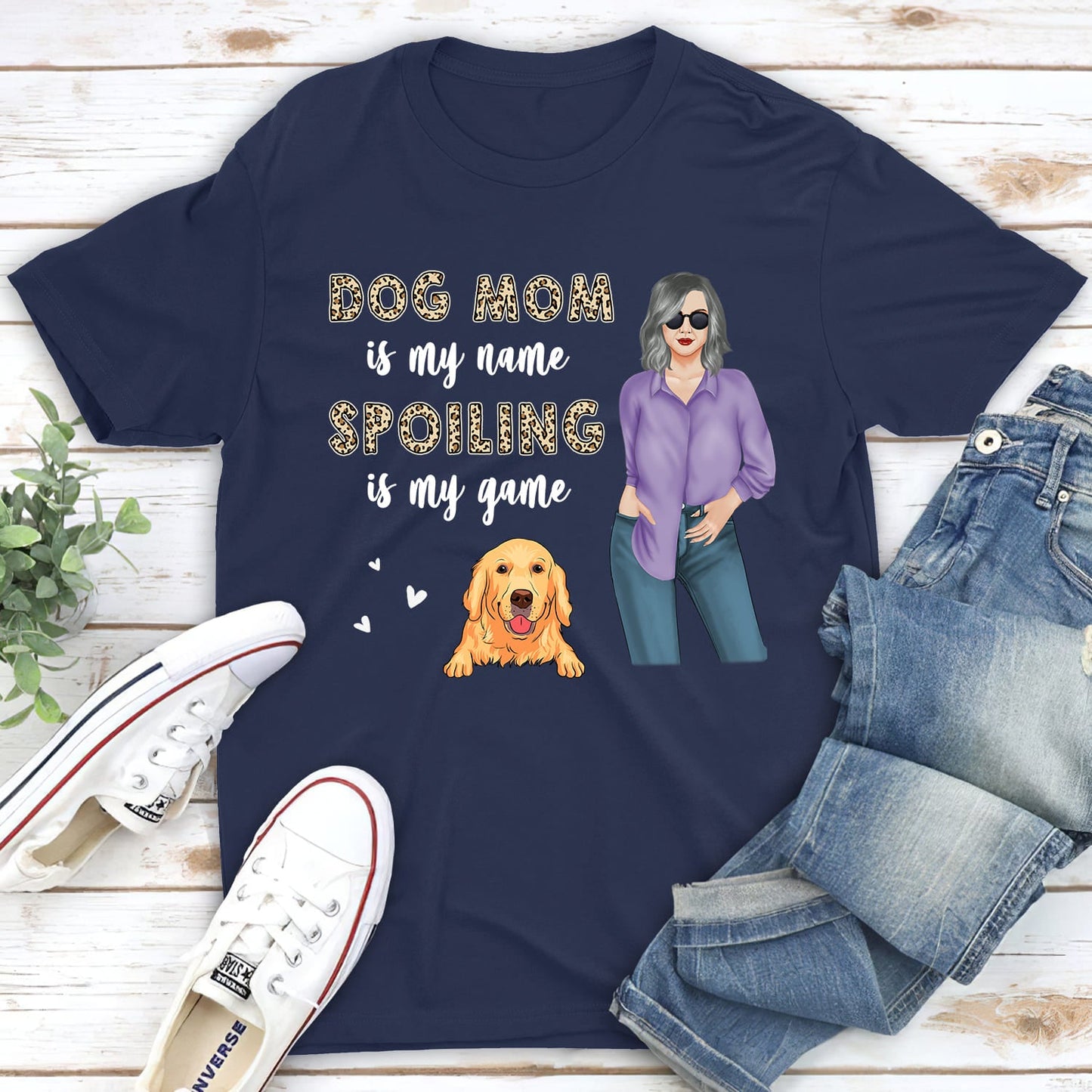 Dog Mom Is My Name - Personalized Custom Unisex T-shirt