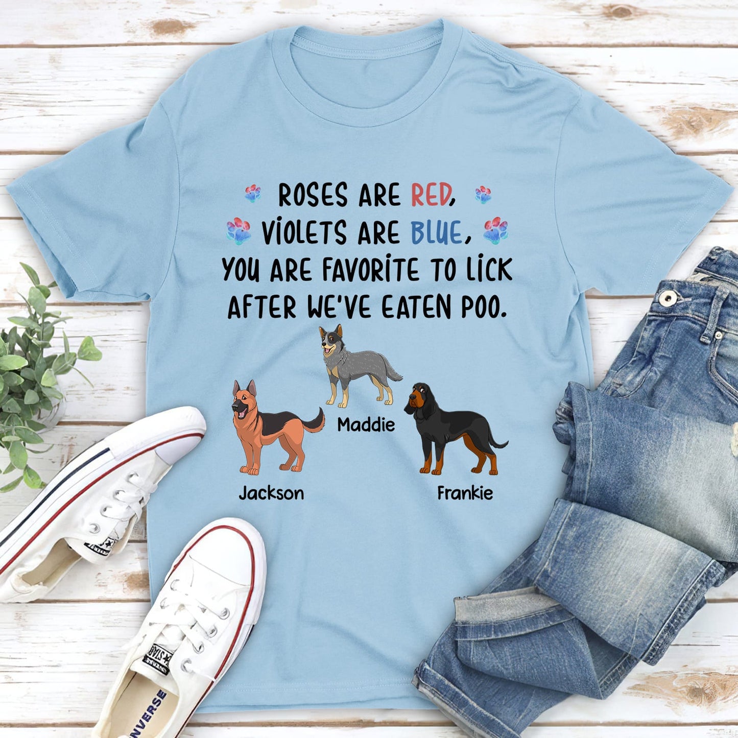 Dog Lick - Personalized Custom Unisex T-shirt
