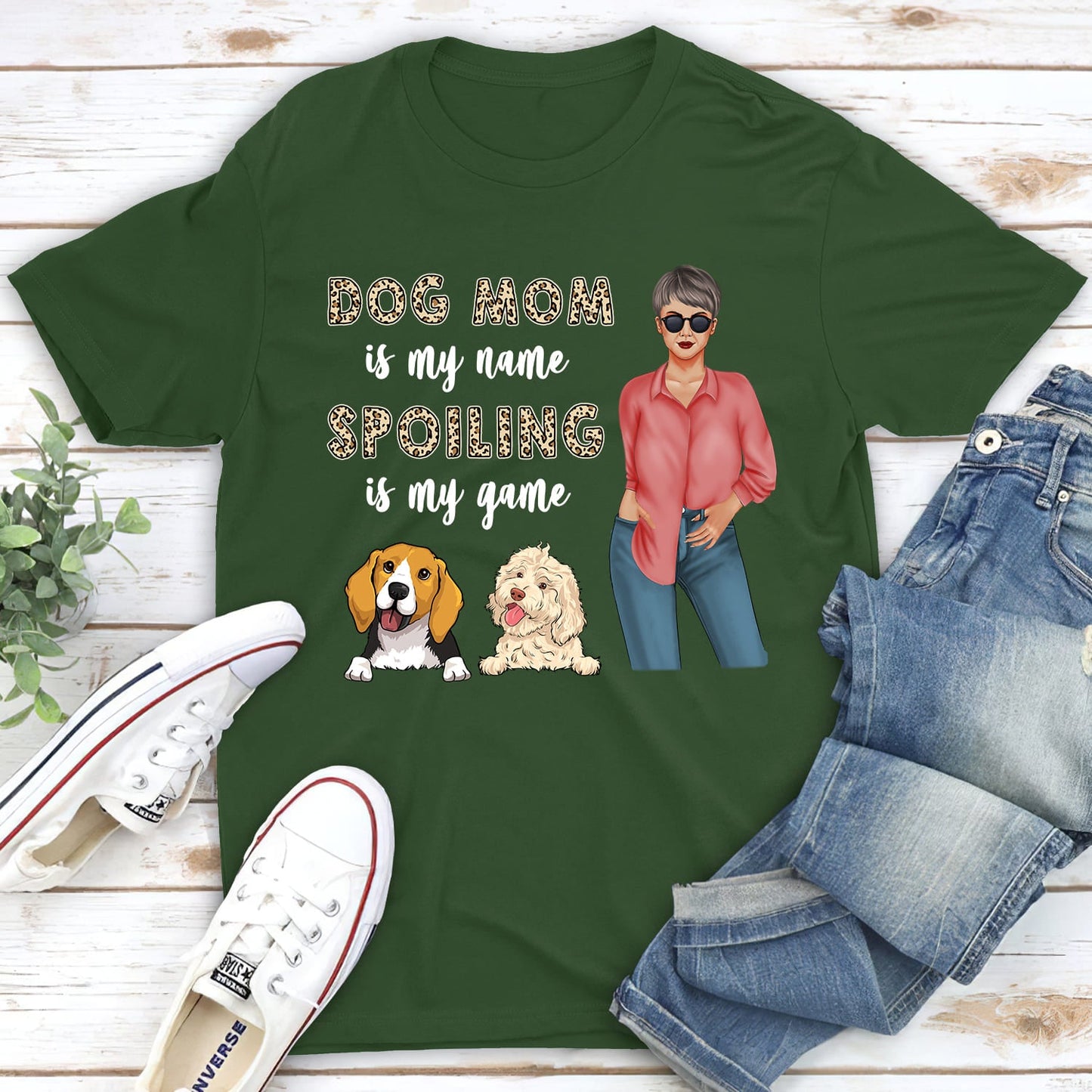 Dog Mom Is My Name - Personalized Custom Unisex T-shirt