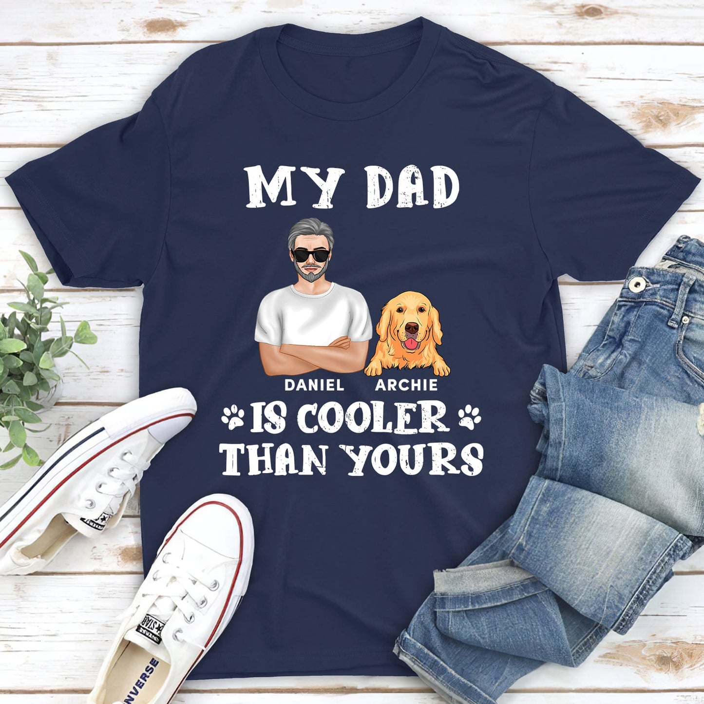 Cooler Dad - Personalized Custom Unisex T-shirt