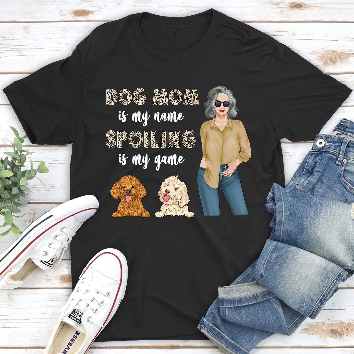 Dog Mom Is My Name - Personalized Custom Unisex T-shirt