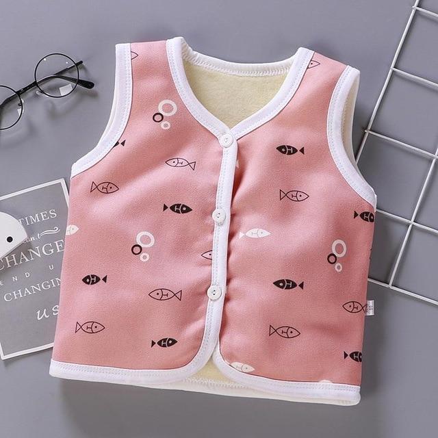 Boy's Clothing pink / 24M Cartoon Clothes Velvet Cotton Vest