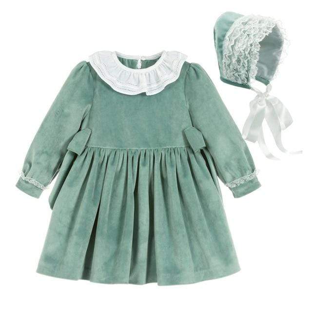 Girl's Clothing green / 5T Green Velvet Dress