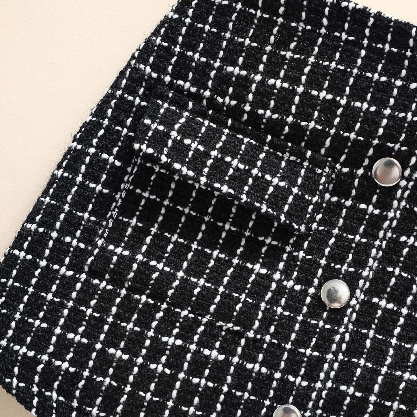 High Neck Top and Skirt Set