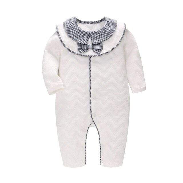 White / 3M / China Snug Cotton long sleeves Baby jumpsuit