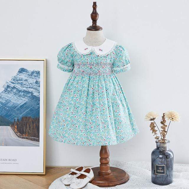 Girl's Clothing Flower G / 2T Vintage Floral Smock Dress