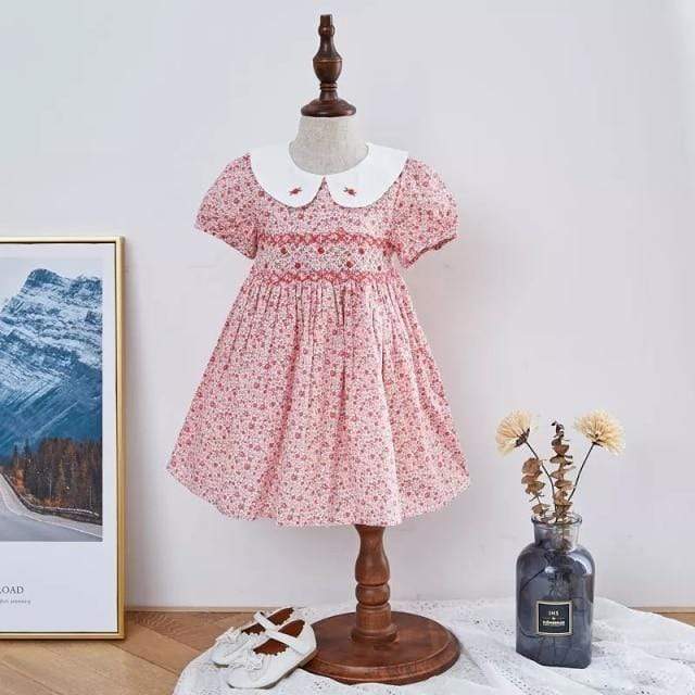 Girl's Clothing Flower  B / 5 Vintage Floral Smock Dress