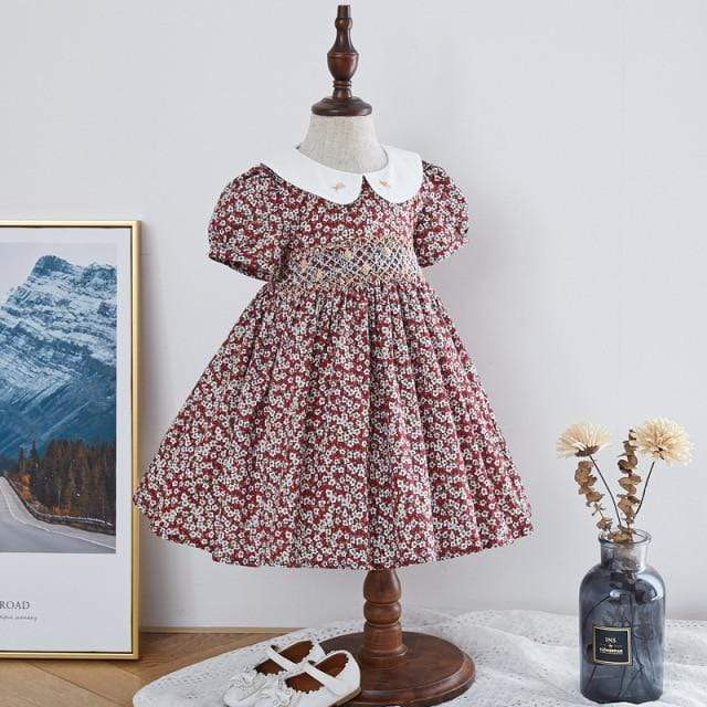 Girl's Clothing Flower F / 12M Vintage Floral Smock Dress