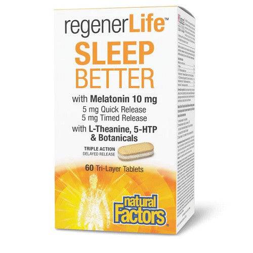 Natural Factors RegenerLife Sleep Better 60 Tri-Layer Tablets