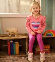 Hatley Striped Heart Ruffle Sleeve Sweater