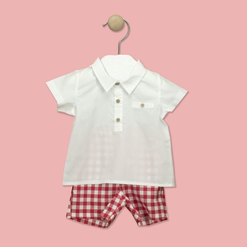 Rea Boys Short & Polo Set Red