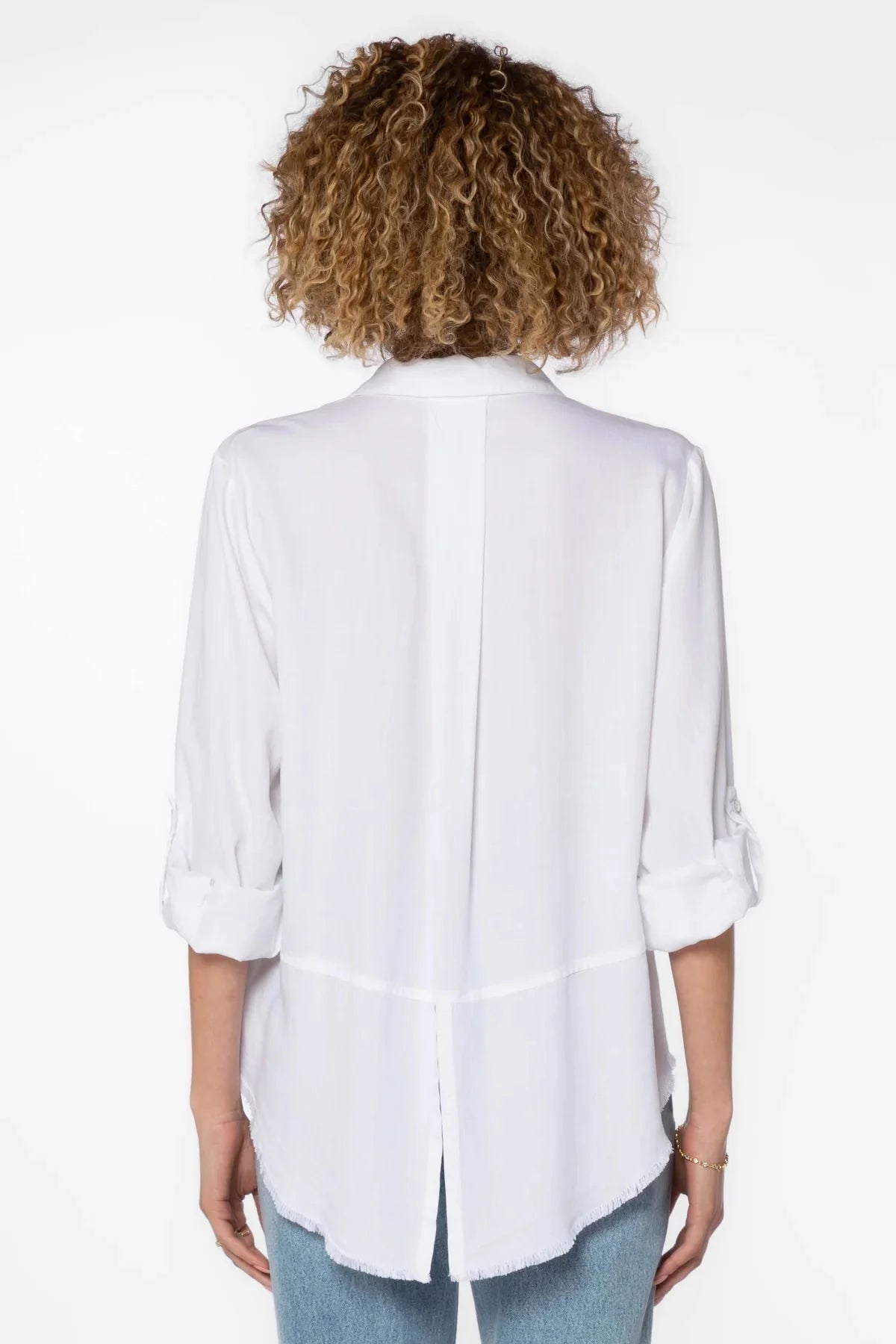 Riley Frayed Hem Button Up Shirt