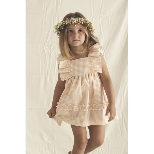 Ruffle Strap Dress Artemisa Orange