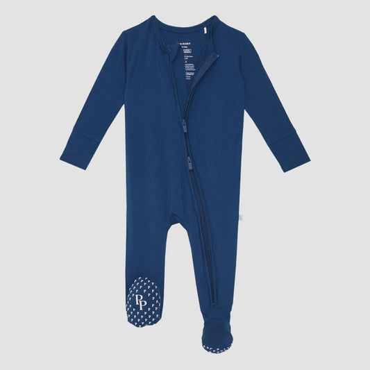 Sailor Blue Footie Zippered One Piece