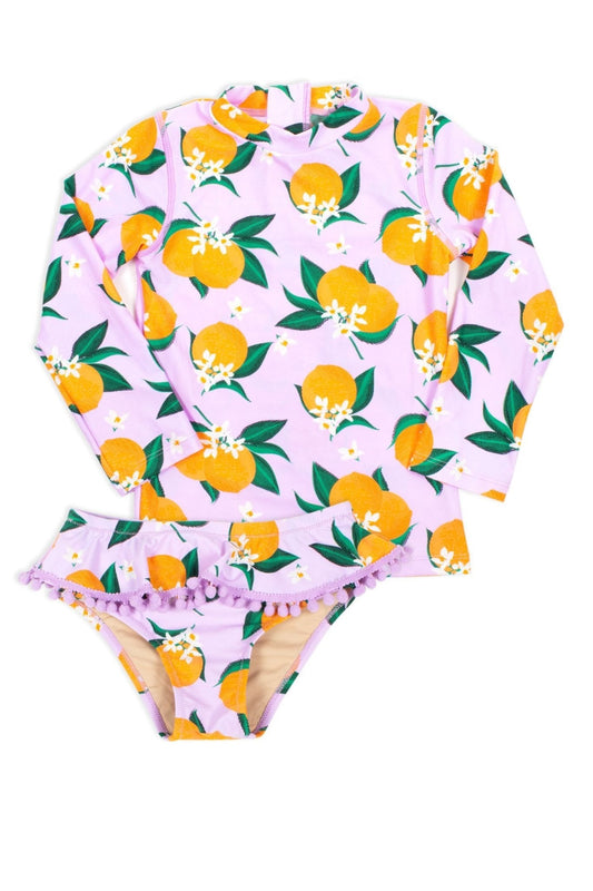 Shade Critters Rashguard Set- Lilac w/ Oranges
