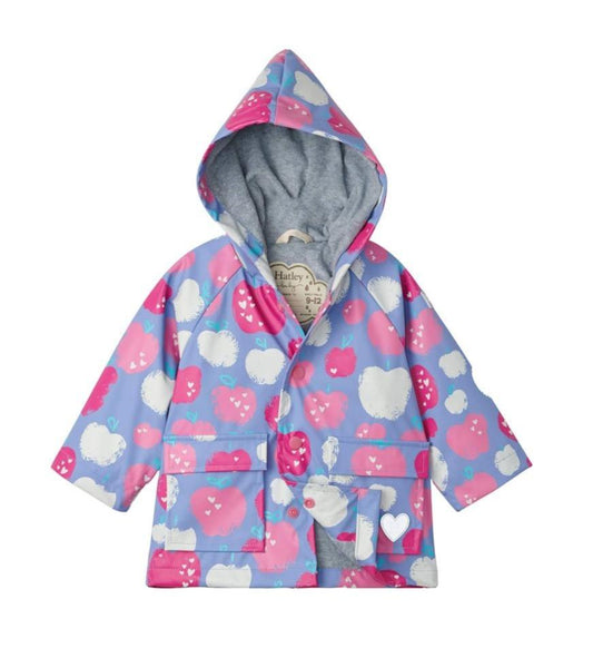 Stamped Apples Baby Raincoat