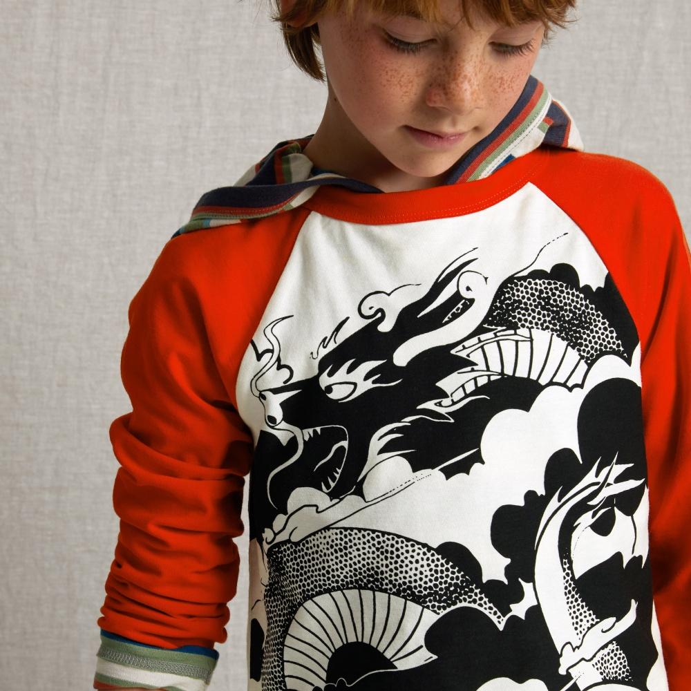 Tea Collection Folk Dragon Raglan Tee
