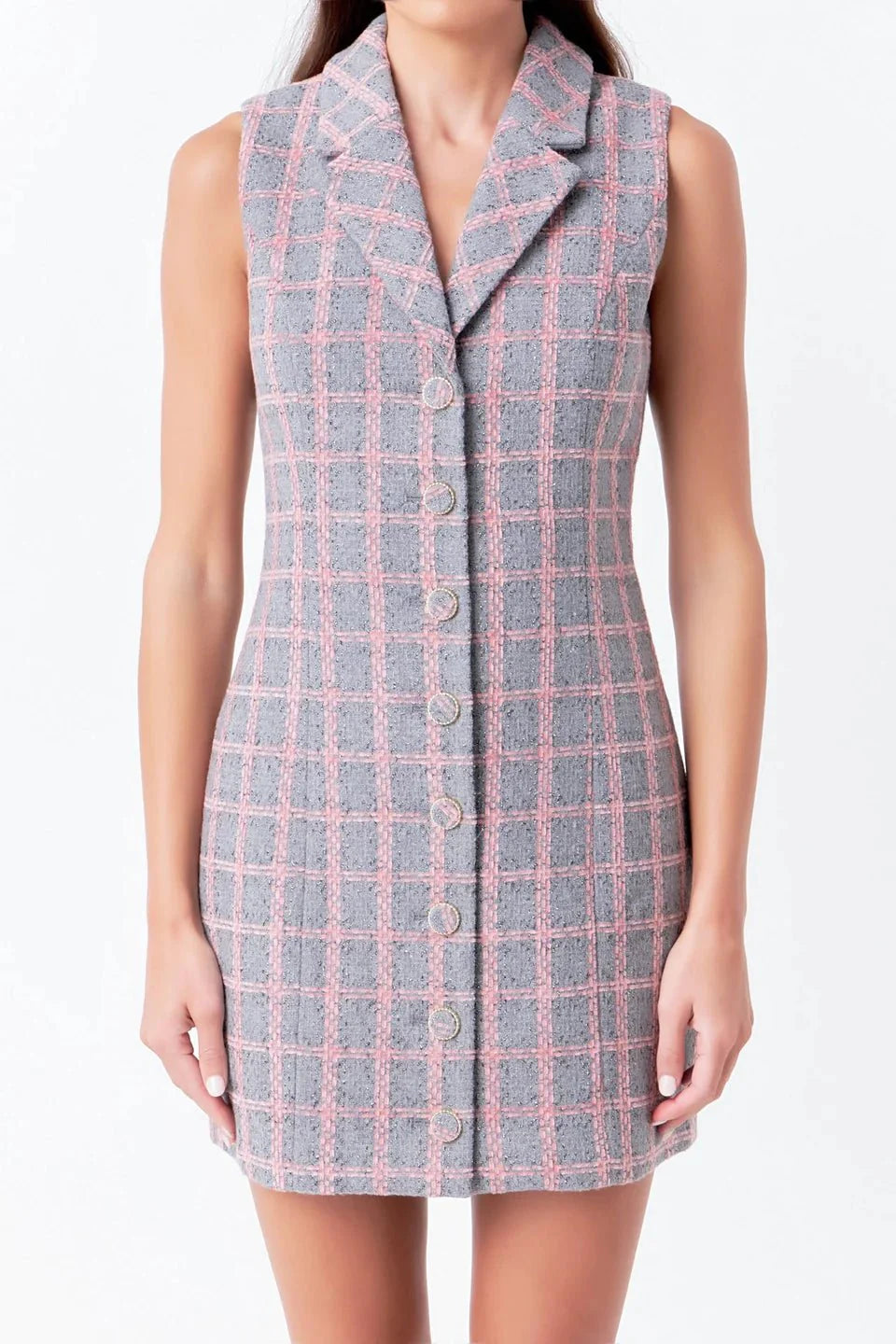 Tweed Sleeveless Dress