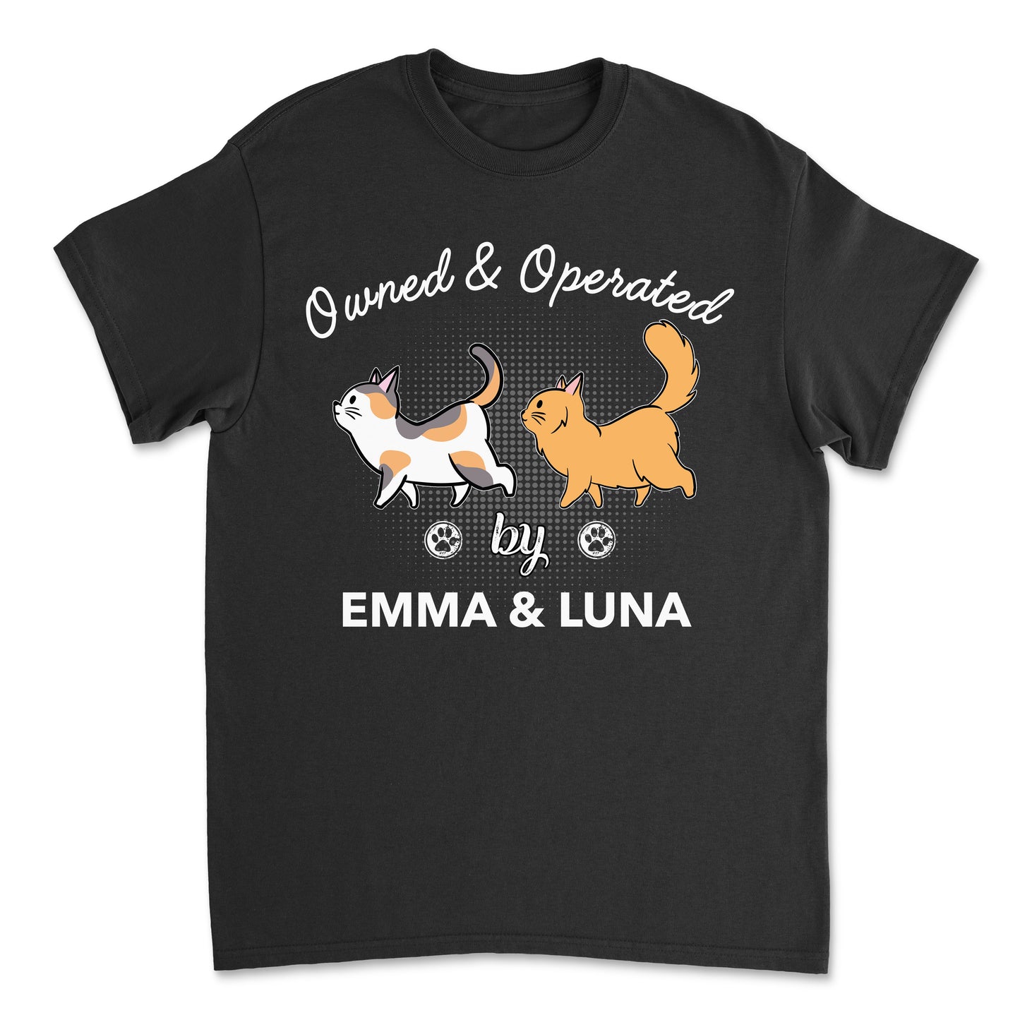 Operated By Cats - Personalized Custom Unisex T-Shirt