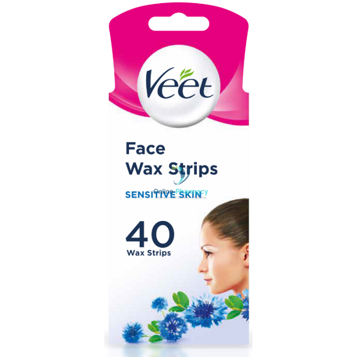 Veet Face Wax Strips for Sensitive Skin - 40 Strips
