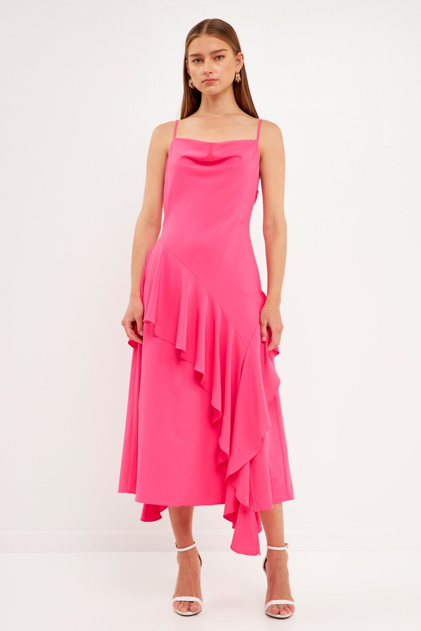 Waterfall Maxi Dress Pink